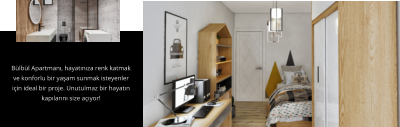 Bülbül Apartmanı, hayatınıza renk katmak ve konforlu bir yaşam sunmak isteyenler için ideal bir proje. Unutulmaz bir hayatın kapılarını size açıyor!